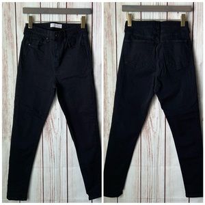 TOPSHOP Jamie Black Denim jeans pants Women size W30/76cm to fit L30/76cm Skinny